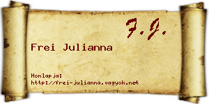 Frei Julianna névjegykártya